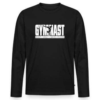 Gymnast Beam Vaul Bars Floor - Men's Premium Organic Long Sleeve Shirt - black - Front - Nico (187cm)