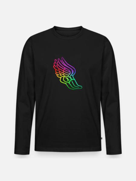 athletics - Men's Premium Organic Long Sleeve Shirt - black