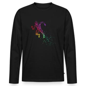 Athletics start sprint sprinter - Men's Premium Organic Long Sleeve Shirt - black - Front - Nico (187cm)
