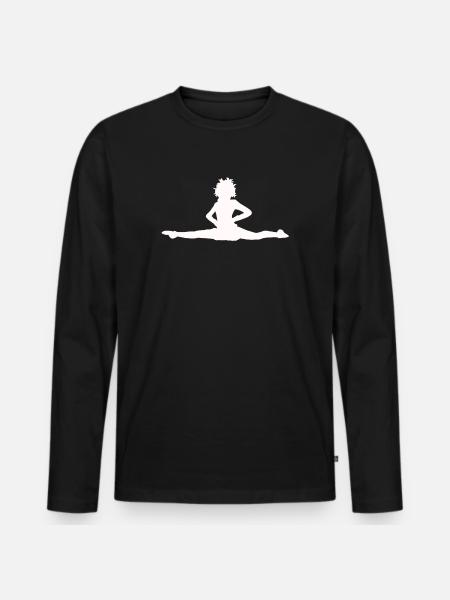 Karneval Garde Tanzen Fasching Fasenacht Spagat - Männer Premium Bio Langarmshirt - Schwarz