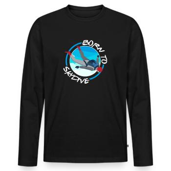 Né à Skydive - T-shirt manches longues Premium bio Homme - noir - Devant - Nico (187cm)