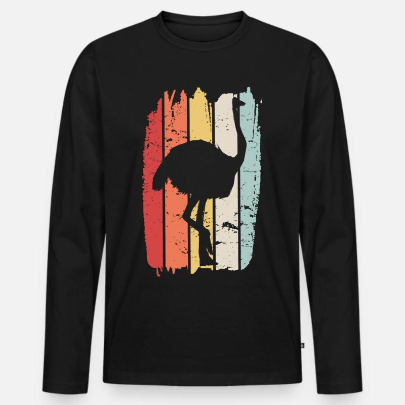 Strauss - Männer Premium Bio Langarmshirt - Schwarz
