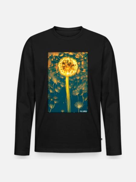 Dandelion Dandelion Asteraceae Flower Spring - Men's Premium Organic Long Sleeve Shirt - black