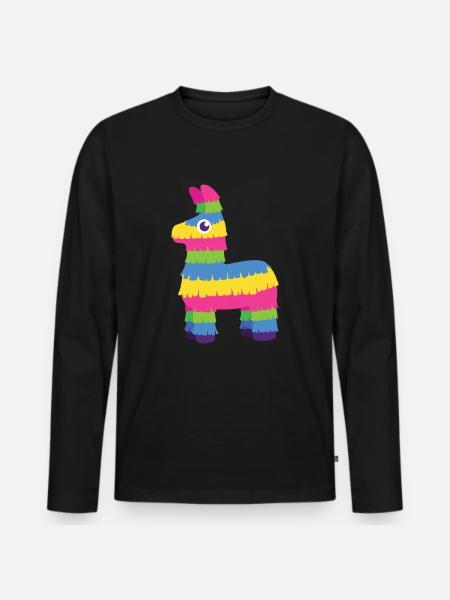 Pinata - Figur - Fiesta - Männer Premium Bio Langarmshirt - Schwarz