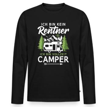 Wohnmobil Rentner Vollzeit Camper Camping - Männer Premium Bio Langarmshirt - Schwarz - Vorne - Nico (187cm)