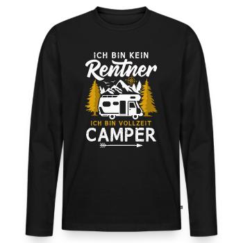 Wohnmobil Rentner Vollzeit Camper Camping - Männer Premium Bio Langarmshirt - Schwarz - Vorne - Nico (187cm)