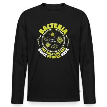 Microbiology microbiologist biology biologist - Men's Premium Organic Long Sleeve Shirt - black - Front - Nico (187cm)