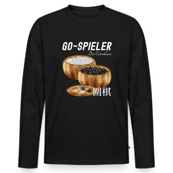 Go Spieler der Extraklasse - Männer Premium Bio Langarmshirt - Schwarz - Vorne - Nico (187cm)
