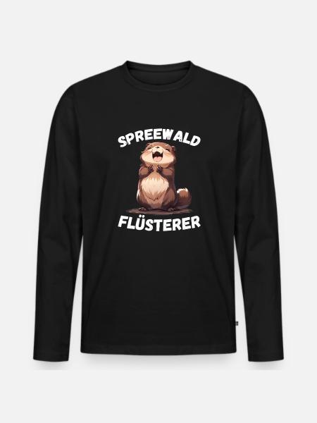 Spreewald Flüsterer - Männer Premium Bio Langarmshirt - Schwarz