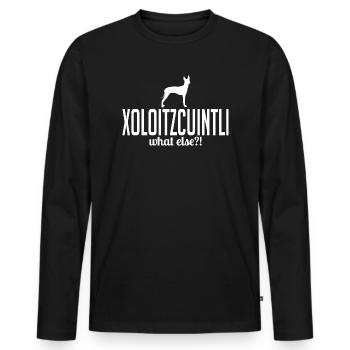 Xoloitzcuintli quoi d’autre Hundespruch Wilsigns - T-shirt manches longues Premium bio Homme - noir - Devant - Nico (187cm)