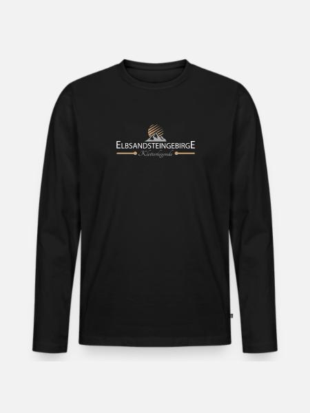 Elbsandsteingebirge Klettern - Männer Premium Bio Langarmshirt - Schwarz