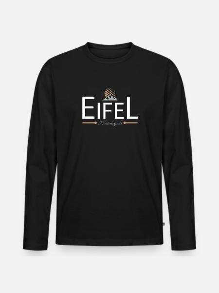 Eifel Klettern - Männer Premium Bio Langarmshirt - Schwarz