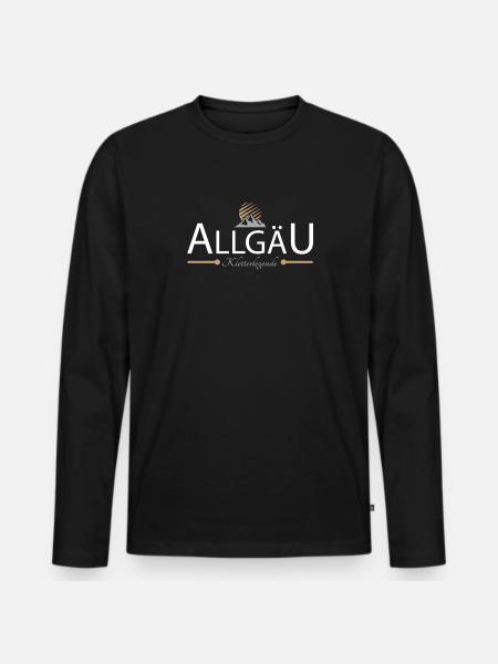 Allgäu Klettern - Männer Premium Bio Langarmshirt - Schwarz