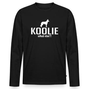 Koolie quoi d’autre Chiens Dire Wilsigns - T-shirt manches longues Premium bio Homme - noir - Devant - Nico (187cm)