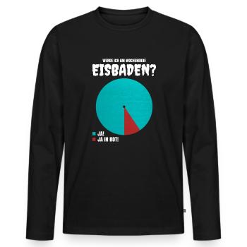 Am Wochenende Eisbaden - Männer Premium Bio Langarmshirt - Schwarz - Vorne - Nico (187cm)