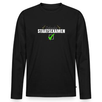 Zahnmedizin Staatsexamen - Männer Premium Bio Langarmshirt - Schwarz - Vorne - Nico (187cm)