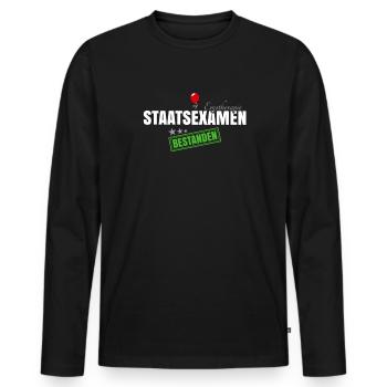 Ergotherapie Staatsexamen - Männer Premium Bio Langarmshirt - Schwarz - Vorne - Nico (187cm)