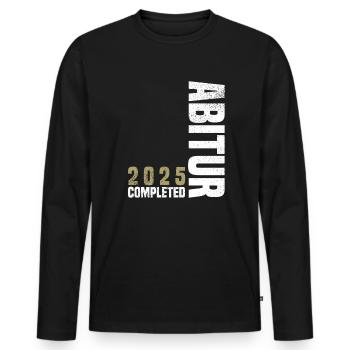 Abitur 2025 Completed - Männer Premium Bio Langarmshirt - Schwarz - Vorne - Nico (187cm)