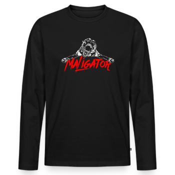 Maligator - Belgian Malinois Hunde Hund Wilsigns - Männer Premium Bio Langarmshirt - Schwarz - Vorne - Nico (187cm)