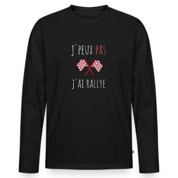 I can not I rally birthday gift humor - Men's Premium Organic Long Sleeve Shirt - black - Front - Nico (187cm)