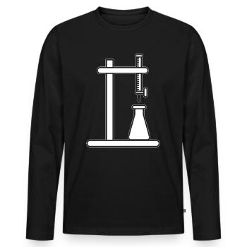 Chemistry chemist chemical laboratory assistant chemist gift - Men's Premium Organic Long Sleeve Shirt - black - Front - Nico (187cm)