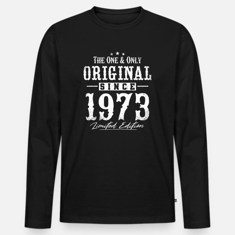 Original seit 1973 - Männer Premium Bio Langarmshirt - Schwarz