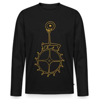 Échappement d'ancre de serre - T-shirt manches longues Premium bio Homme - noir - Devant - Nico (187cm)