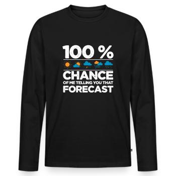 Tornade - T-shirt manches longues Premium bio Homme - noir - Devant - Nico (187cm)