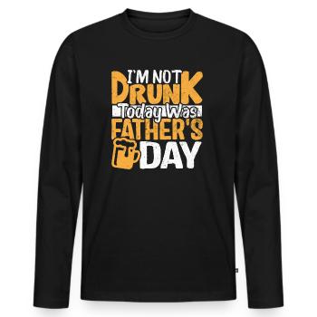 Daddy Humor Gift for Father's Day - Men's Premium Organic Long Sleeve Shirt - black - Front - Nico (187cm)