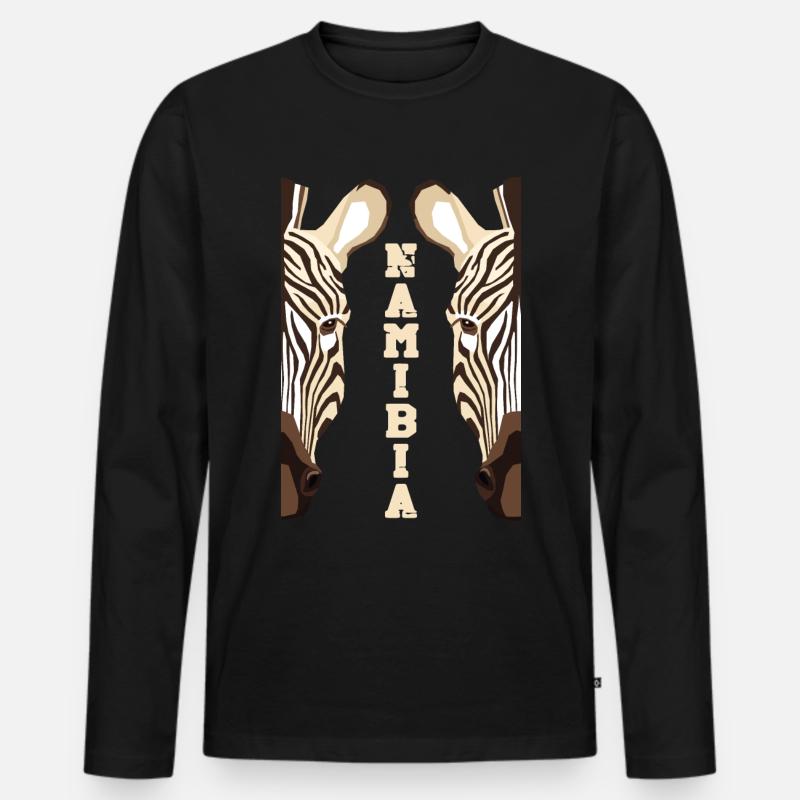 Namibia Afrika Shirt Geschenkidee - Männer Premium Bio Langarmshirt - Schwarz