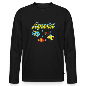 Aquarist Fish Tank Aquarist Fish Keeper - Men's Premium Organic Long Sleeve Shirt - black - Front - Nico (187cm)