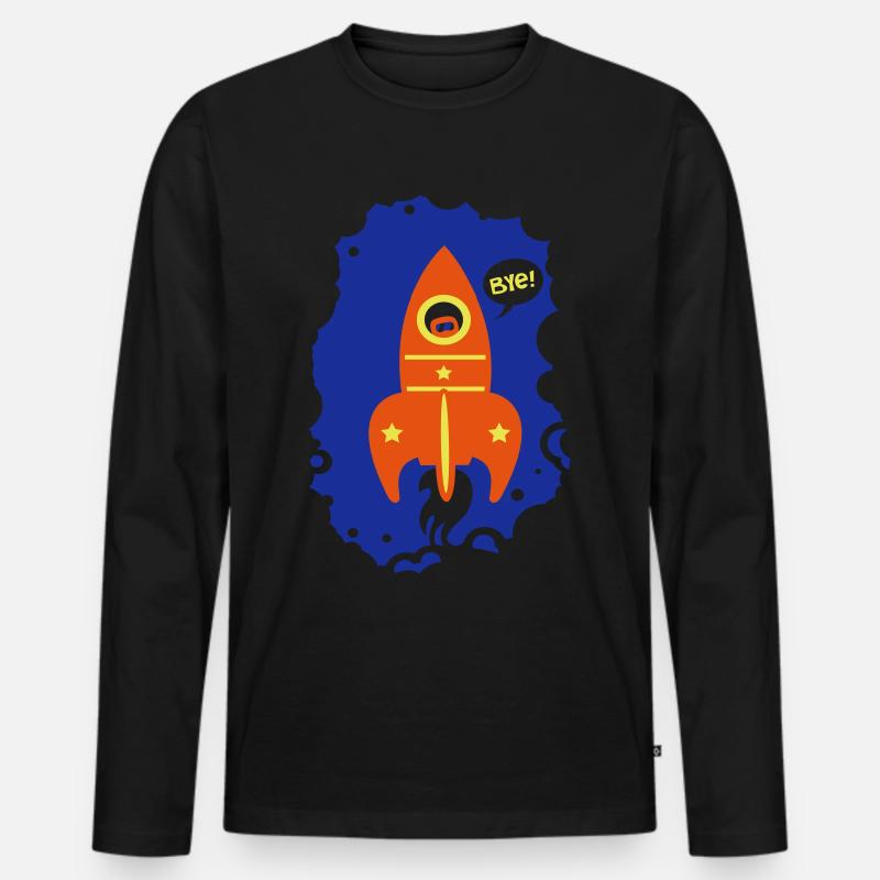 Raketenwerfer - Männer Premium Bio Langarmshirt - Schwarz