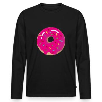 Donut Donuts - Männer Premium Bio Langarmshirt - Schwarz - Vorne - Nico (187cm)