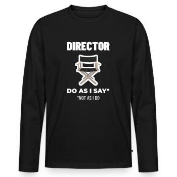 Director Director Film Video Director Gift - Men's Premium Organic Long Sleeve Shirt - black - Front - Nico (187cm)