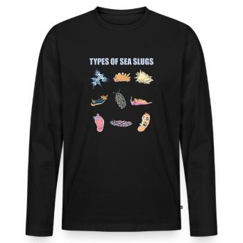 sea snails slug ocean animals - Men's Premium Organic Long Sleeve Shirt - black - Front - Nico (187cm)