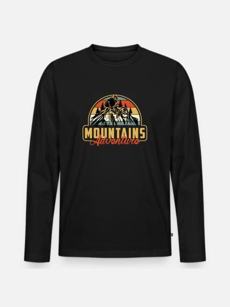 1 13 - Men's Premium Organic Long Sleeve Shirt - black