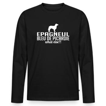EPAGNEUL BLEU DE PICARDIE what else Dogs Wilsigns - Men's Premium Organic Long Sleeve Shirt - black - Front - Nico (187cm)