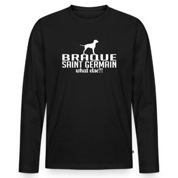 BRAQUE SAINT GERMAIN what else Hunde Wilsigns - Männer Premium Bio Langarmshirt - Schwarz - Vorne - Nico (187cm)
