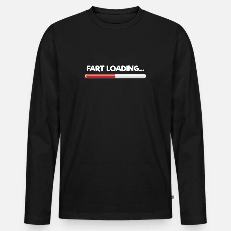 FART LADEN - Männer Premium Bio Langarmshirt - Schwarz