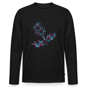 Écosse cadeaux écossais chardon écossais cadeau tartan - T-shirt manches longues Premium bio Homme - noir - Devant - Nico (187cm)