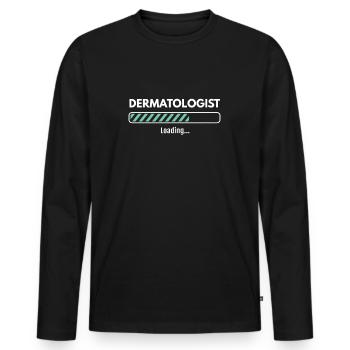 Dermatologist Loading Studying Dermatology - Men's Premium Organic Long Sleeve Shirt - black - Front - Nico (187cm)