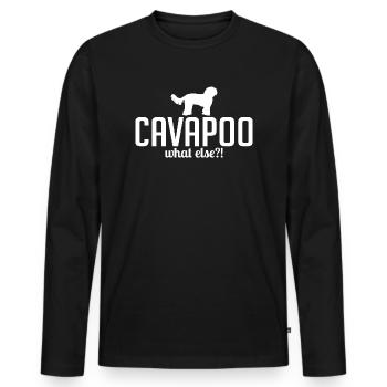 Cavapoo quoi d’autre chien disant chiens Wilsigns - T-shirt manches longues Premium bio Homme - noir - Devant - Nico (187cm)