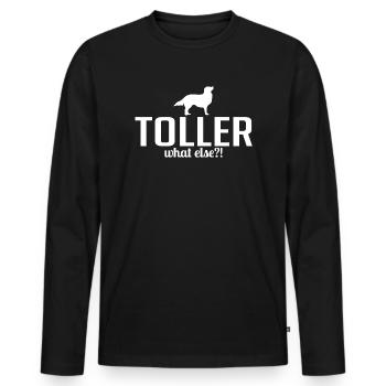 Toller quoi d’autre Chiens Chien Disant Wilsigns - T-shirt manches longues Premium bio Homme - noir - Devant - Nico (187cm)