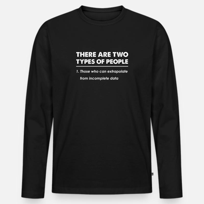 Extrapolate Data Nerd design Gave - Premium økologisk langermet T-skjorte for menn - svart