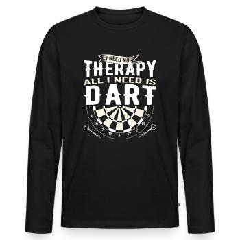 J'ai besoin de fléchettes - T-shirt manches longues Premium bio Homme - noir - Devant - Nico (187cm)