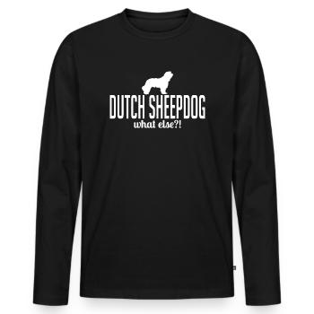 Chien de berger néerlandais quoi d’autre Chien disant Wilsigns - T-shirt manches longues Premium bio Homme - noir - Devant - Nico (187cm)
