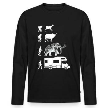 Camping-Wohnmobil, Camping-Geschenkidee - Männer Premium Bio Langarmshirt - Schwarz - Vorne - Nico (187cm)