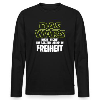 JGA Das Wars noch nicht ein letzter Abend... - Männer Premium Bio Langarmshirt - Schwarz - Vorne - Nico (187cm)