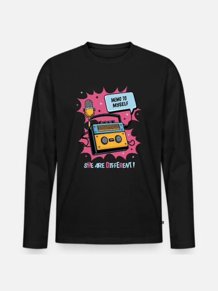 They are different ! - Men's Premium Organic Long Sleeve Shirt - black