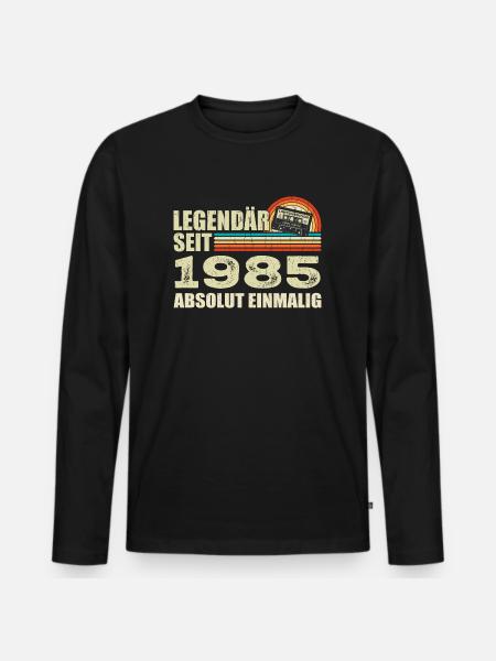 Legendary since 1985 - absolutely unique - Men's Premium Organic Long Sleeve Shirt - black